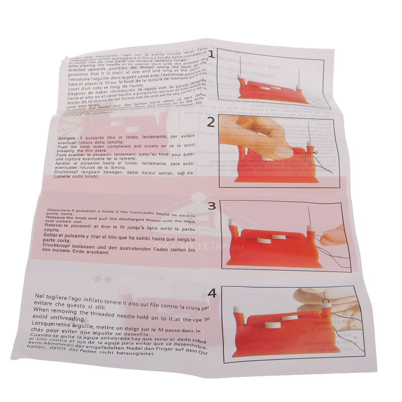 1 Set Needle-threading Device Threader with Hand Needles Sewing Accessories Tools
