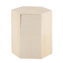 Hexagonal Design Unfinished Wood Pen Container Storage Box for Kids DIY Crafts Supplies