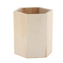 Hexagonal Design Unfinished Wood Pen Container Storage Box for Kids DIY Crafts Supplies