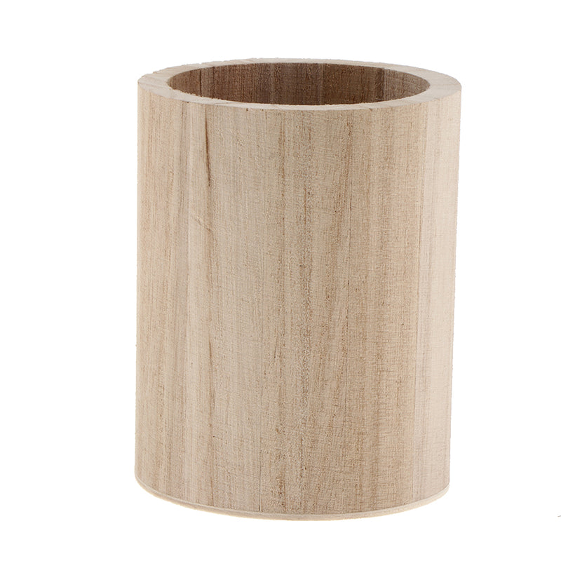 1 Pieces Wooden Desktop Pen Container Pencil Holder for Kids Painting DIY Crafts