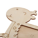 Unfinished Wood Photo Frames Giraffe Design Wooden Picture Frame for Kids DIY Craft
