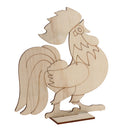 Unfinished Wood Chicken Rooster Shape Toy Ornament for Kids Painting Crafts