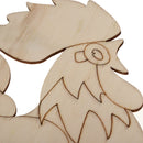 Unfinished Wood Chicken Rooster Shape Toy Ornament for Kids Painting Crafts