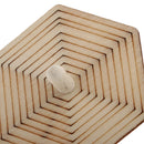 4 Pieces Assorted Unfinished Wood Peg-Top Spinning Top Gyro for Kids DIY Crafts