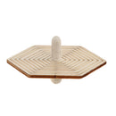 4 Pieces Assorted Unfinished Wood Peg-Top Spinning Top Gyro for Kids DIY Crafts