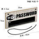 Wooden Wifi Password Hanging Sign Plaque Chalkboard for Home Shop Hotel Wall 20x10cm