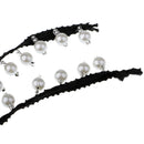 1 Yard Polyester Pearl Beaded Ribbon Sewing Trim Chain for DIY Wedding Decoration