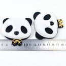 10 Pieces Ultrasonic Embossing Cotton Cloth Panda Applique Cute Felt Patches DIY Hair Bow Clips Accessories Sewing Clothes Bag Shoes Decoration
