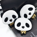 10 Pieces Ultrasonic Embossing Cotton Cloth Panda Applique Cute Felt Patches DIY Hair Bow Clips Accessories Sewing Clothes Bag Shoes Decoration