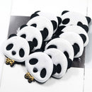10 Pieces Ultrasonic Embossing Cotton Cloth Panda Applique Cute Felt Patches DIY Hair Bow Clips Accessories Sewing Clothes Bag Shoes Decoration