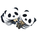10 Pieces Ultrasonic Embossing Cotton Cloth Panda Applique Cute Felt Patches DIY Hair Bow Clips Accessories Sewing Clothes Bag Shoes Decoration