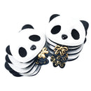 10 Pieces Ultrasonic Embossing Cotton Cloth Panda Applique Cute Felt Patches DIY Hair Bow Clips Accessories Sewing Clothes Bag Shoes Decoration