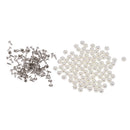 100 Pieces Pearl Rivets Studs Buttons for DIY Leather Bag Shoes Clotheing Decoration 6mm