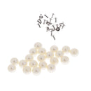 20 Pieces Pearl Rivets Studs Buttons for DIY Leather Bag Shoes Clotheing Decoration 16mm