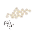 20 Pieces Pearl Rivets Studs Buttons for DIY Leather Bag Shoes Clotheing Decoration 16mm