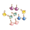 10 Piece Mixed Color Alloy Planet Shape Pendants Charms Jewelry Making Findings