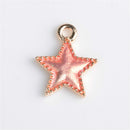 10 Piece Mixed Color Alloy Star Shape Pendants Charms Jewelry Making Findings