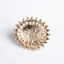 5 Pieces Alloy Rhinestone Pearl Buttons Embellishment for DIY Jewelry Craft 29mm