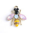 5 Pieces Mini Enamel Rhinestone Bee Charms Pendants Beads fit Necklace Bracelet Jewelry Making Crafts DIY Kegchain/Phone/Bag Charms