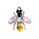 5 Pieces Mini Enamel Rhinestone Bee Charms Pendants Beads fit Necklace Bracelet Jewelry Making Crafts DIY Kegchain/Phone/Bag Charms