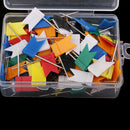 100 Piece Flag Push Pins Marker Marking Pins Thumbtack for Notice Cork Board Map 35mm