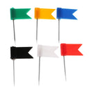 100 Piece Flag Push Pins Marker Marking Pins Thumbtack for Notice Cork Board Map 35mm