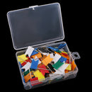 100 Piece Flag Push Pins Marker Marking Pins Thumbtack for Notice Cork Board Map 35mm