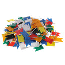 100 Piece Flag Push Pins Marker Marking Pins Thumbtack for Notice Cork Board Map 35mm