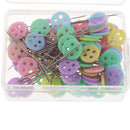 100 Piece Platsic Buttons Head Sewing Pins Safety Pin for Quilting Sewing Crafts