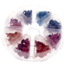 110pcs 7mm Brads & 90pcs 5mm Brads Mixed Color Metal Brad Paper Fastener for Scrapbooking Stamping Card Making Craft with Plastic Round Storage Box