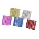 5 Pieces Rhinestones Napkin Ring Serviette Buckle Holder Mesh Wrap for Table Decor