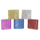 5 Pieces Rhinestones Napkin Ring Serviette Buckle Holder Mesh Wrap for Table Decor