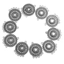 10 Pieces Tibetan Silver Alloy Charms Pendants Beads Charms Chains Connectors for Crafting, Findings Jewelry Making DIY Bag Phone Charms Accessories