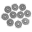 10 Pieces Tibetan Silver Alloy Charms Pendants Beads Charms Chains Connectors for Crafting, Findings Jewelry Making DIY Bag Phone Charms Accessories