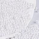 130 Piece Imitation Pearl Loose Beads Spacer Bead for Jewelry Making White 8mm
