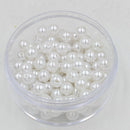 130 Piece Imitation Pearl Loose Beads Spacer Bead for Jewelry Making White 8mm