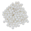 130 Piece Imitation Pearl Loose Beads Spacer Bead for Jewelry Making White 8mm