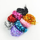 8 Pieces 1 Yard Paillette Sequins Beads Ribbon Lace Trim Embellishment for Party 18mm