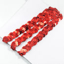 8 Pieces 1 Yard Paillette Sequins Beads Ribbon Lace Trim Embellishment for Party 18mm