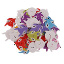 50 Pieces Mixed 2 Holes Lovely Animal Pattern Cartoons Decorative Button Wood Sewing Buttons Scrapbooking Cardmaking Crafting Supplies 29mm