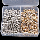 400 Pieces Shiny Silver & Gold Map Tacks Push Pins Plastic Head with Steel Point for Cork Board Map Office,bulletin board,fabric marking