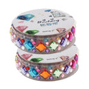 2 Roll Multi Shapes and Colors Rhinestones Stickers Tape Mobile Phone PC Car Art DIY Bling Decorations Self Adhesive Scrapbooking Stickers