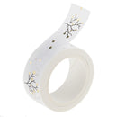 5 Meters 15mm Simple White Washi Masking Tape Roll Planner Stickers with Gold Metallic Dot for Arts, DIY Crafts, Gift Wrapping, Scrapbooking, Journals, Cards, and Daily Planners