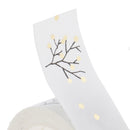 5 Meters 15mm Simple White Washi Masking Tape Roll Planner Stickers with Gold Metallic Dot for Arts, DIY Crafts, Gift Wrapping, Scrapbooking, Journals, Cards, and Daily Planners