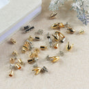 50 Pieces Multi Size and Shapes Gold/Silver Metal Beads Caps End Cap Tassel Cap Cone Cap For Jewelry Making Bracelet Craft DIY Pendant Earring Findings Components