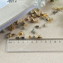 50 Pieces Multi Size and Shapes Gold/Silver Metal Beads Caps End Cap Tassel Cap Cone Cap For Jewelry Making Bracelet Craft DIY Pendant Earring Findings Components