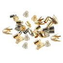 50 Pieces Multi Size and Shapes Gold/Silver Metal Beads Caps End Cap Tassel Cap Cone Cap For Jewelry Making Bracelet Craft DIY Pendant Earring Findings Components