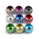30 Pieces Random Multi Color Charm Beads European Silver Carved Lantern Spacer Beads 10.5mm For Jewelry Making DIY Bracelets Necklace Crafts 4.5mm Large Hole