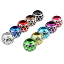 30 Pieces Random Multi Color Charm Beads European Silver Carved Lantern Spacer Beads 10.5mm For Jewelry Making DIY Bracelets Necklace Crafts 4.5mm Large Hole
