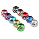 30 Pieces Random Multi Color Charm Beads European Silver Carved Lantern Spacer Beads 10.5mm For Jewelry Making DIY Bracelets Necklace Crafts 4.5mm Large Hole